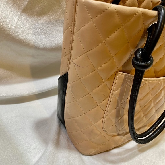 ❌SOLD❌💯Authentic Chanel Cambon Ligne Tote Beige Small - Picture 5 of 14